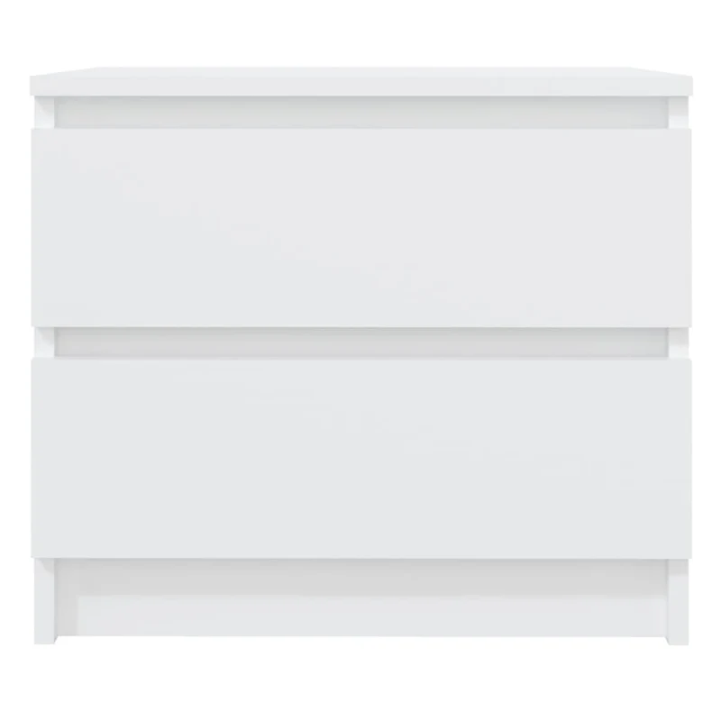 Lot de 2 tables de chevet avec tiroirs 50 x 39 x 43,5 cm aggloméré blanc DEC034974