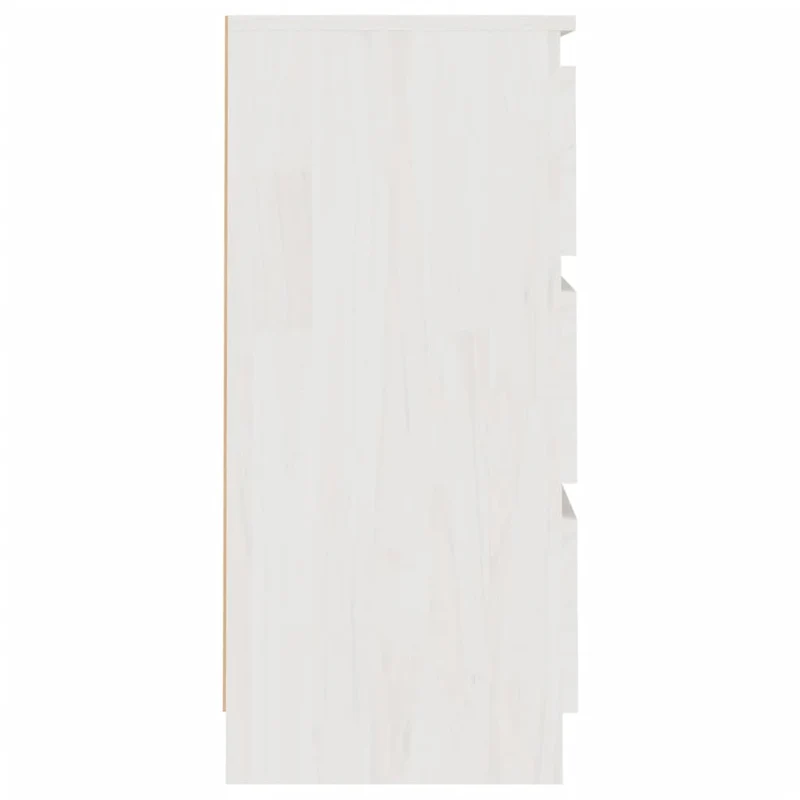 Lot de 2 tables de chevet avec 3 tiroirs 40 x 29,5 x 64 cm bois de pin blanc DEC034882