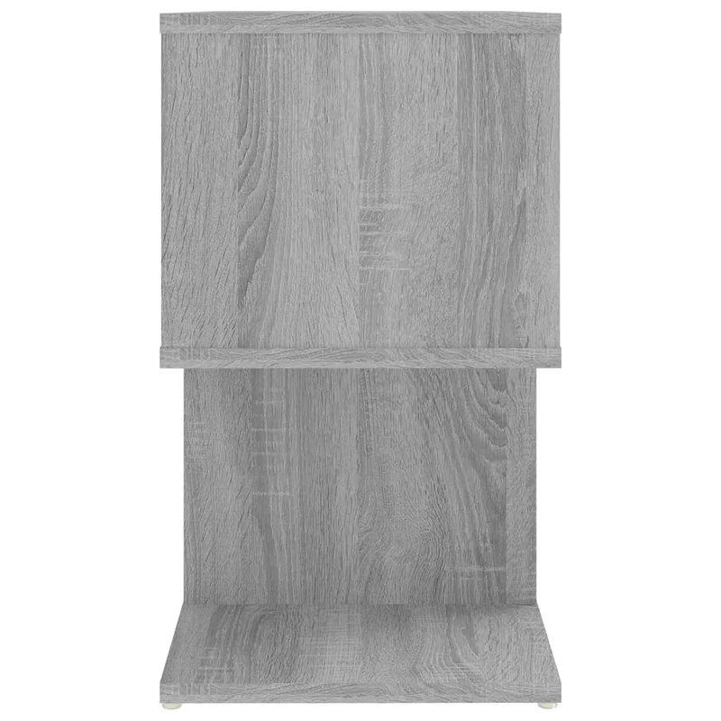 Table de chevet avec étagère 50 x 30 x 51,5 cm bois d'ingénierie gris DEC034676
