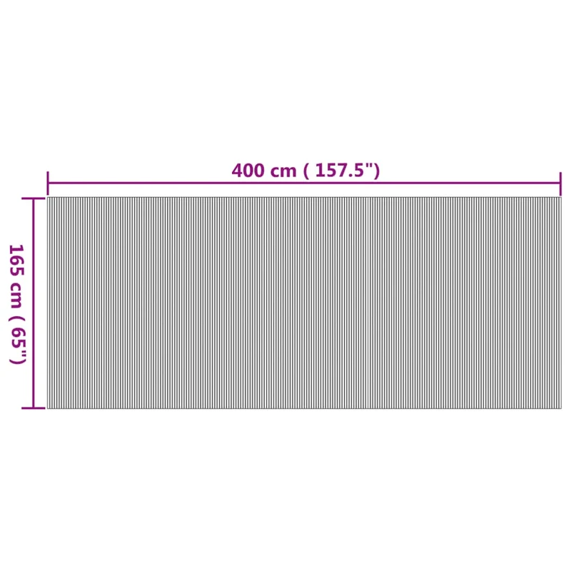 Paravent séparateur de pièce cloison 165 x 400 cm bambou marron clair DEC031155