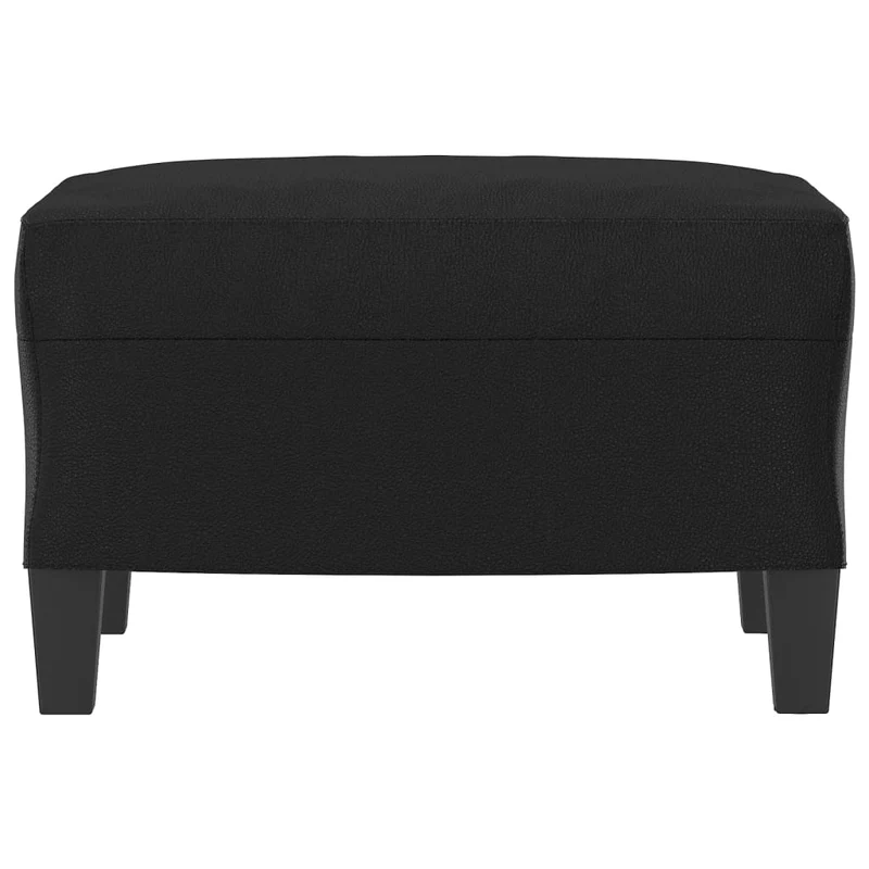 Repose-pieds tabouret bout de lit 60 x 50 x 41 cm PVC noir DEC030487