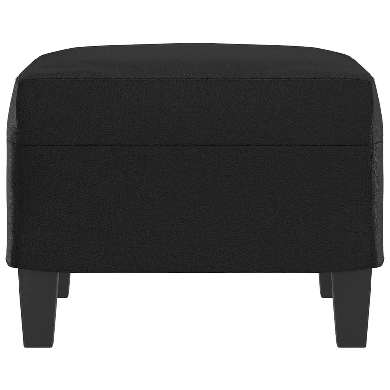 Repose-pieds tabouret bout de lit 60 x 50 x 41 cm PVC noir DEC030487