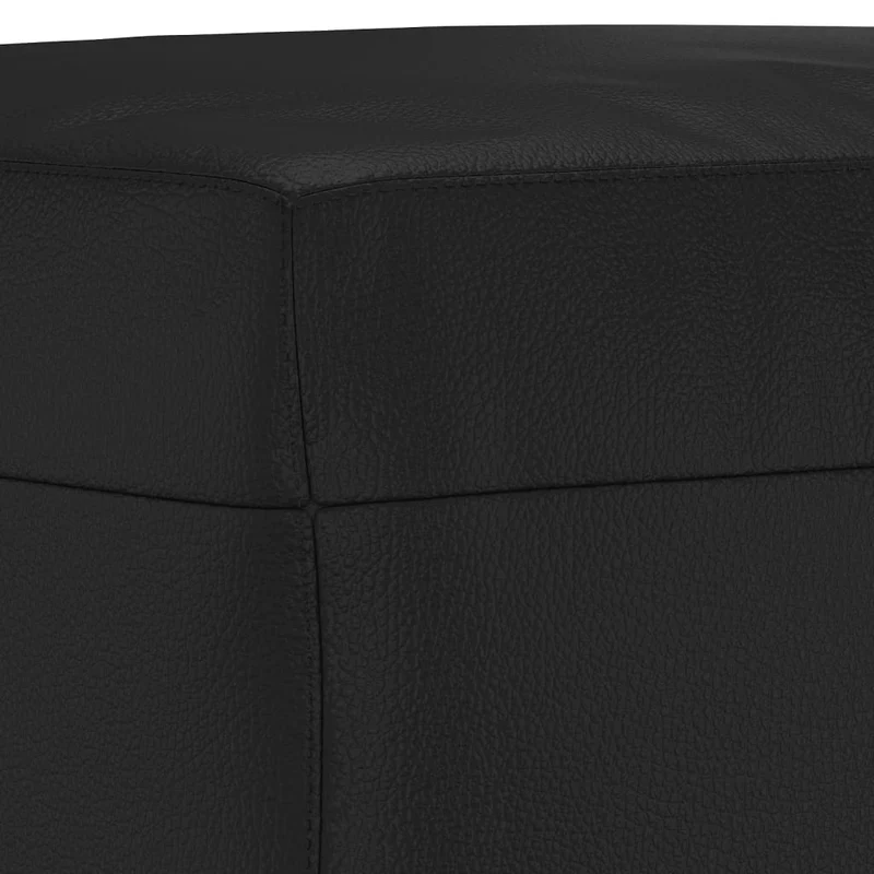 Repose-pieds tabouret bout de lit 60 x 50 x 41 cm PVC noir DEC030487