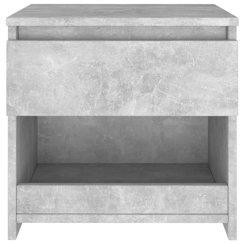 Lot de 2 tables de chevet avec tiroir et compartiment ouvert 40 x 30 x 39 cm aggloméré gris DEC035348