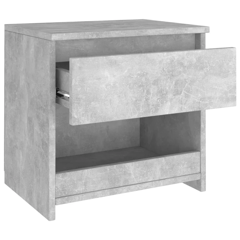 Lot de 2 tables de chevet avec tiroir et compartiment ouvert 40 x 30 x 39 cm aggloméré gris DEC035348