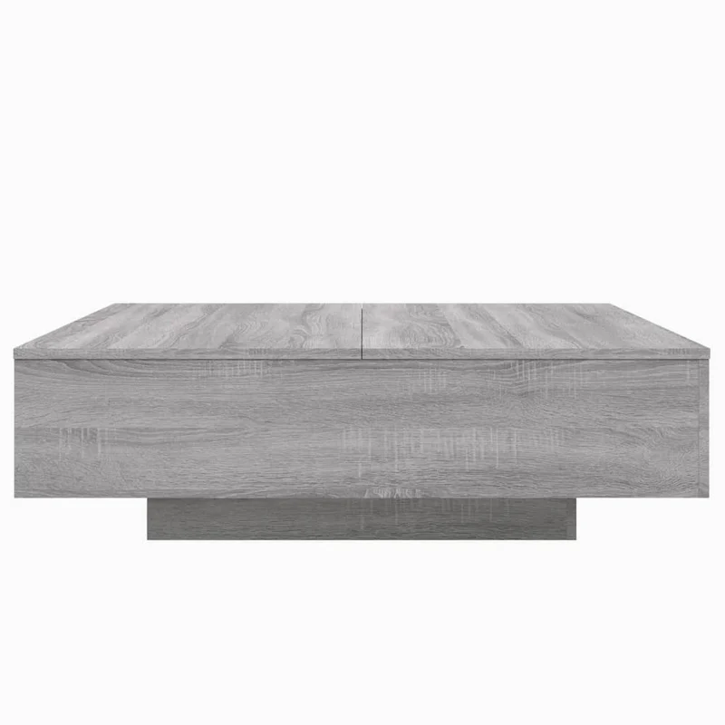 Table basse design moderne et contemporaine 100 x 100 x 31 cm bois d'ingénierie gris DEC039924