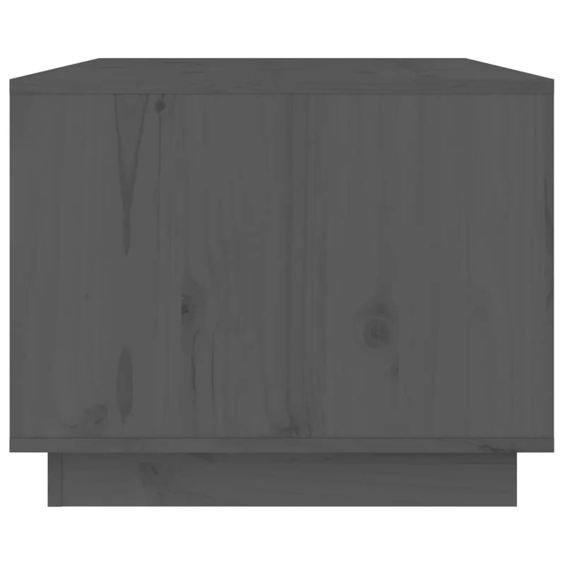 Table basse aec deux compartiments design moderne 80 x 50 x 40 cm bois massif de pin gris DEC039205