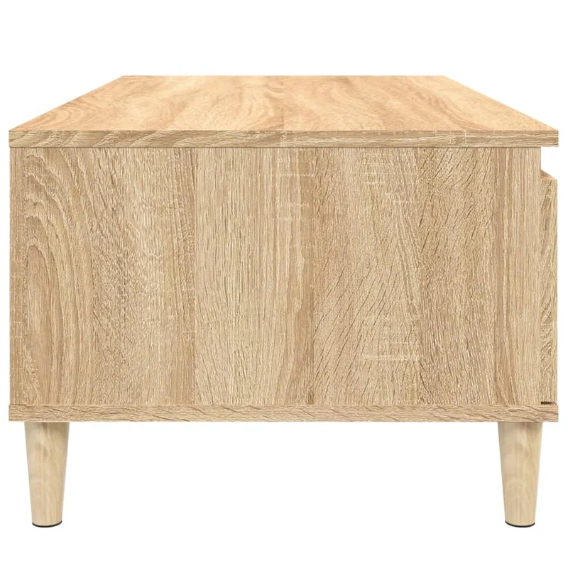 Table basse avec tiroir design rustique moderne 90 x 50 x 36,5 cm bois d'ingénierie couleur chêne DEC039046