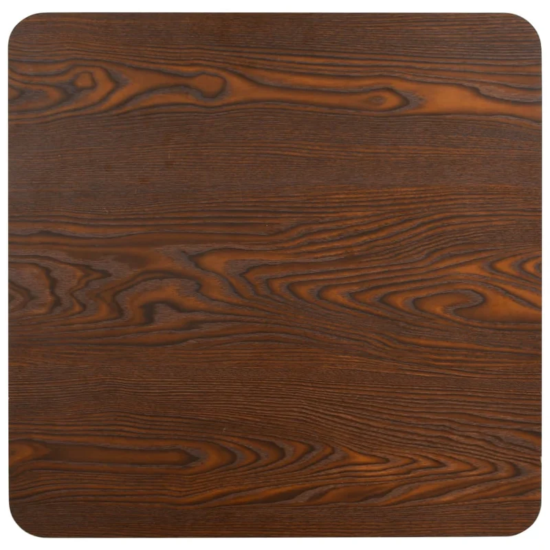 Table d'appoint auxiliaire design bistro 80 x 80 cm MDF marron et acier DEC036577