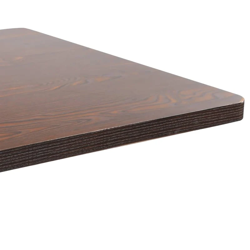 Table d'appoint auxiliaire design bistro 80 x 80 cm MDF marron et acier DEC036577