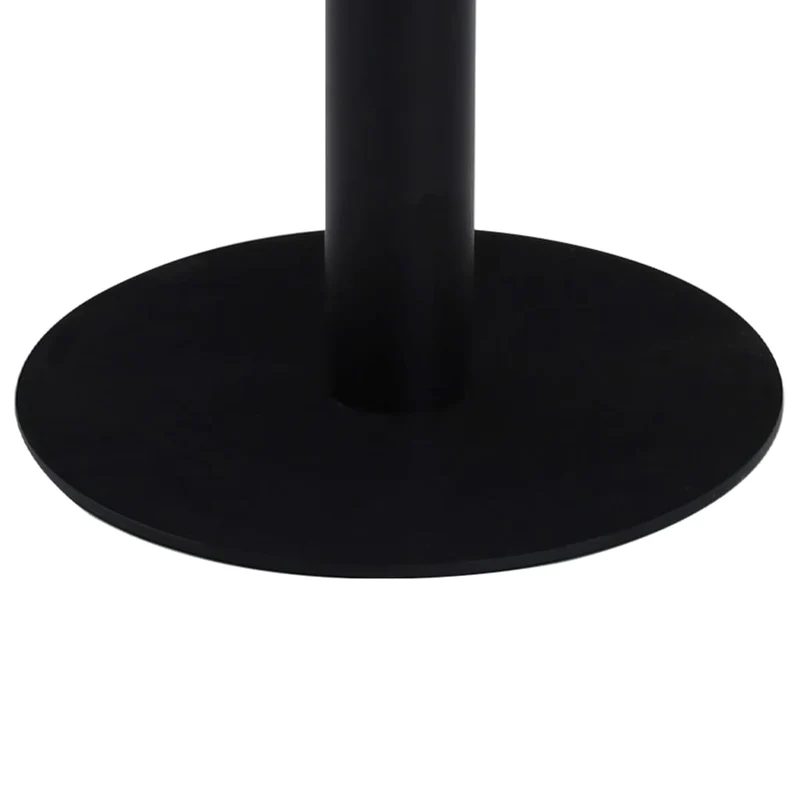 Table d'appoint auxiliaire style bistro classique hauteur 75 cm MDF marron et acier noir DEC036572