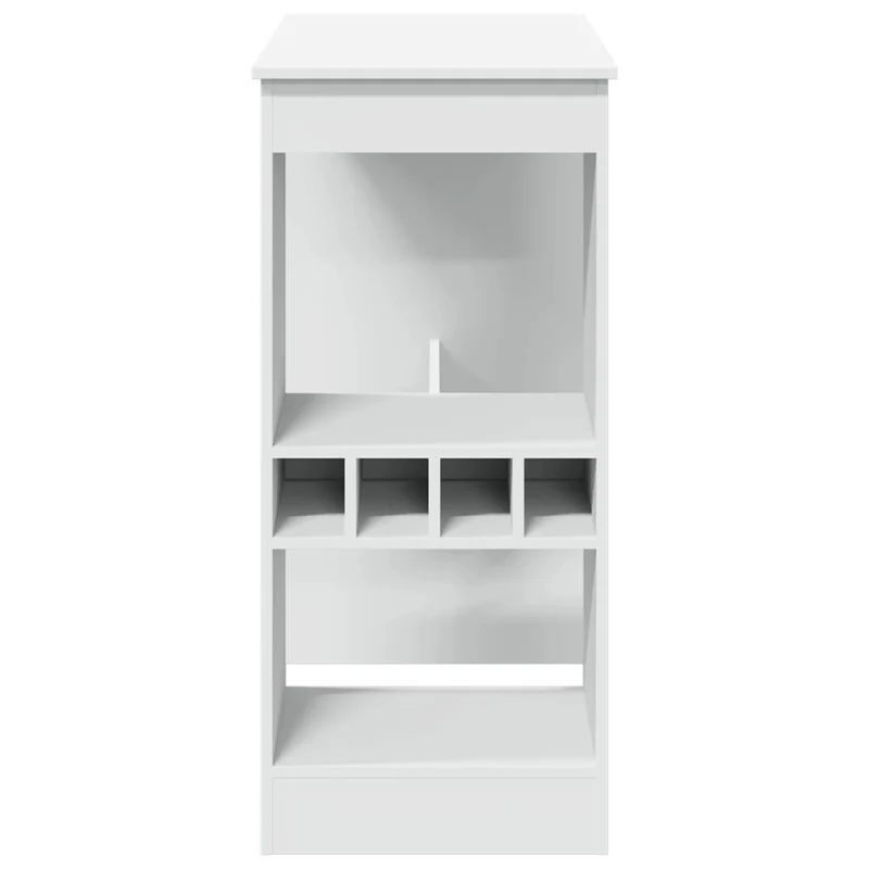 Table d’appoint multifonction avec étagères 90 x 47,5 x 103,5 cm en bois d'ingénierie blanc DEC036357