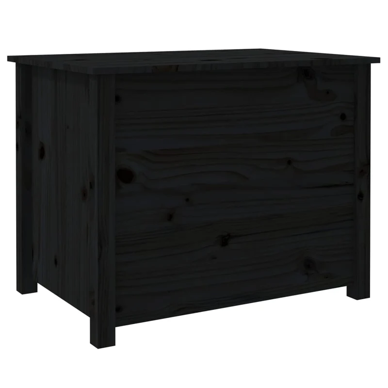 Table basse 4 compartiments design rustique classique 71 x 49 x 55 cm bois massif de pin noir DEC039744