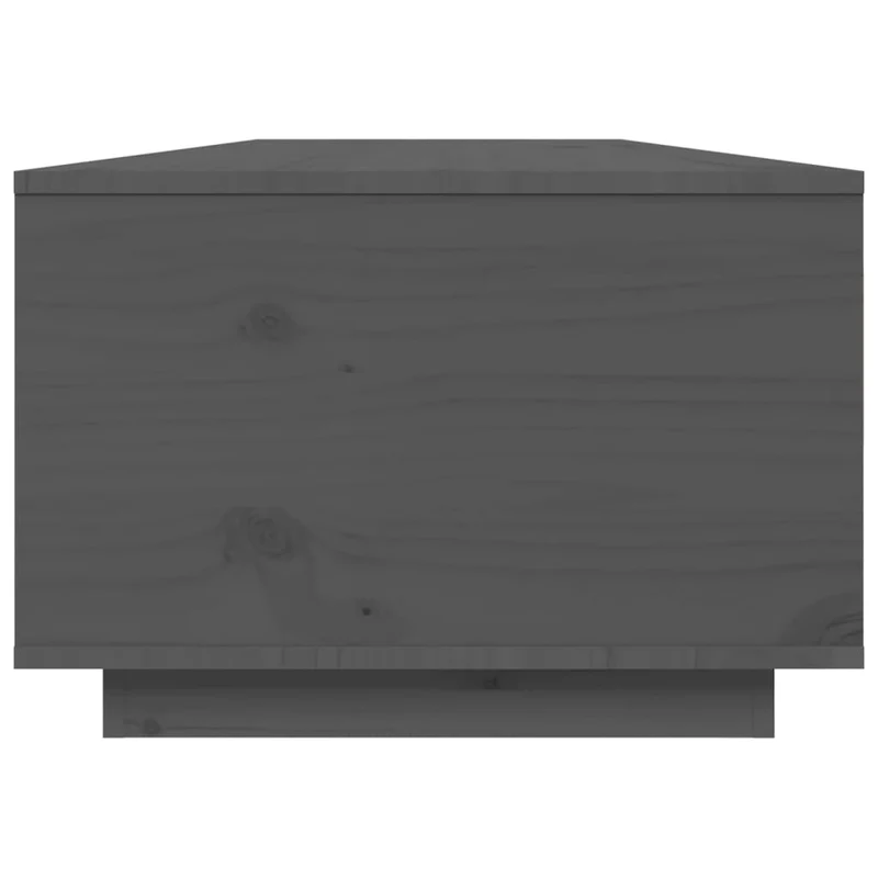 Table basse avec espace de rangement design minimaliste 80 x 50 x 35,5 cm bois massif de pin gris DEC039202