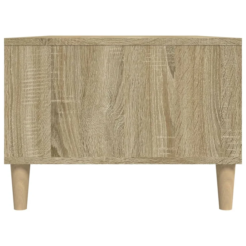 Table basse avec 2 compartiments ouverts et tiroir design moderne 90 x 50 x 36,5 cm bois d'ingénierie couleur chêne DEC039047