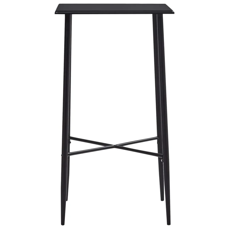 Table d’appoint multifonction table haute 60 x 60 x 111 cm MDF noir et acier DEC036492