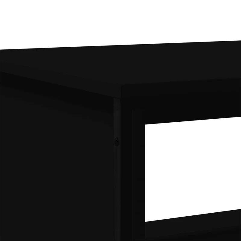 Table basse design moderne et contemporaine 100 x 51 x 40 cm bois d'ingénierie noir et métal DEC039570