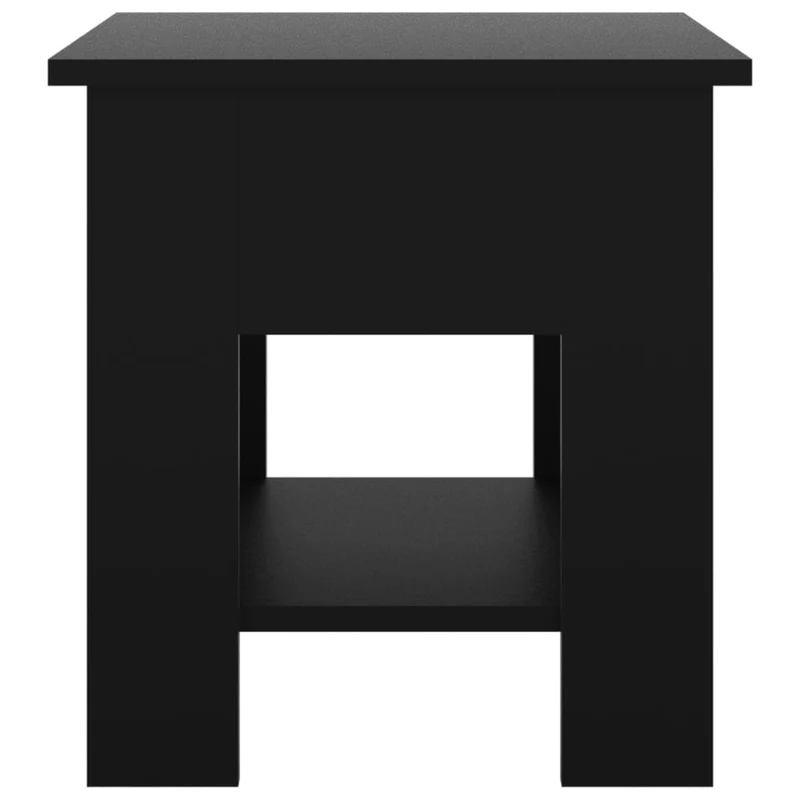 Table de chevet table d'appoint 40 x 40 x 42 cm bois d'ingénierie noir DEC039642