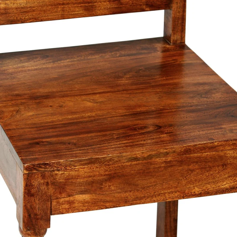 Lot de 2 chaises de salle à manger cuisine bois massif avec finition Sesham CDS020115
