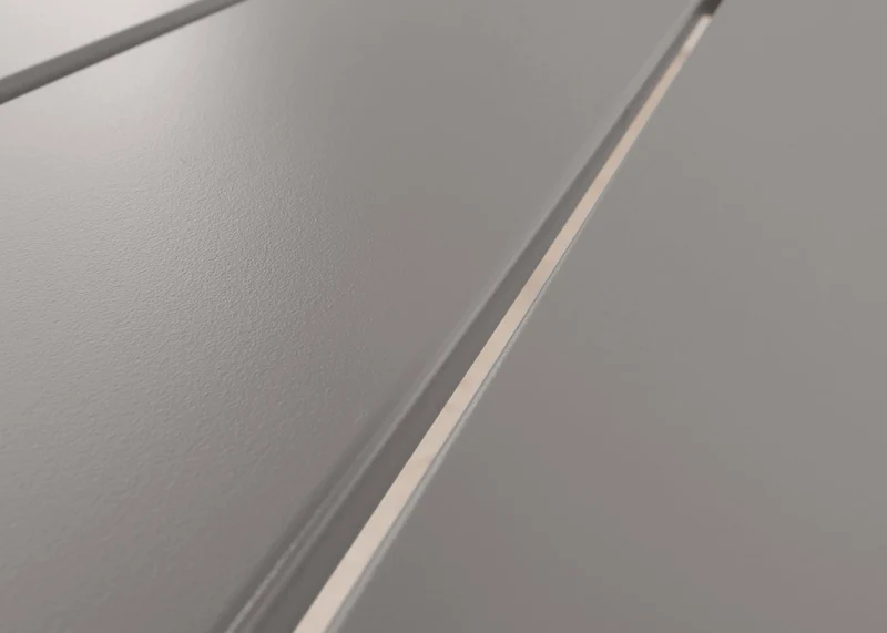 Table de jardin en aluminium résistante aux intempéries 180 x 80 cm gris clair 04_0008553