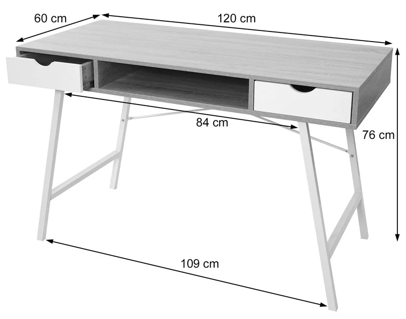 Table de bureau console table d'appoint certifiée FSC 100x40cm noir 04_0001442