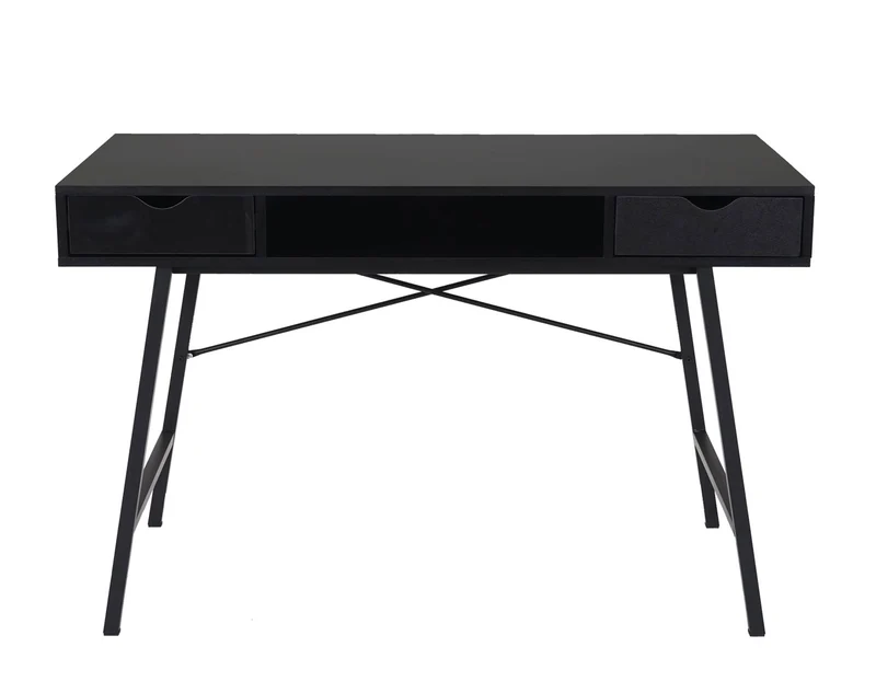 Table de bureau console table d'appoint certifiée FSC 100x40cm noir 04_0001442