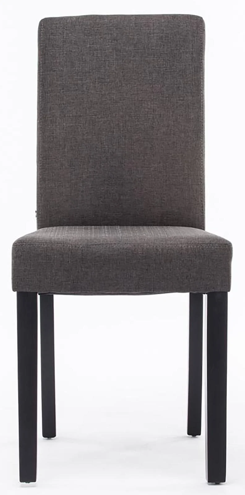 Lot de 4 chaises de salle à manger design classique en tissu gris foncé et pieds en bois noir 10_0001773