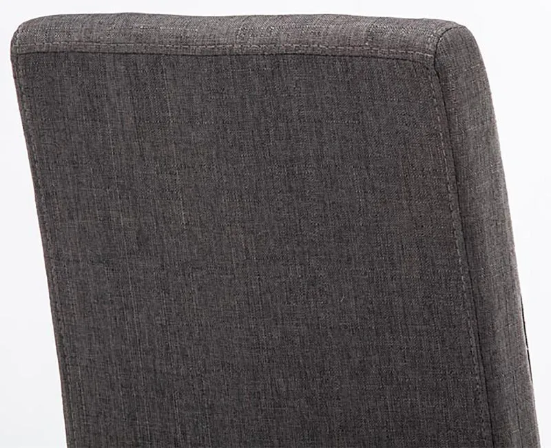 Lot de 2 chaises de salle à manger design moderne en tissu gris foncé et pieds en bois noir 10_0001557