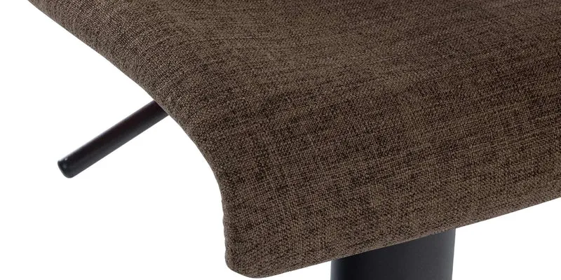 Lot de 2 tabourets de bar design simple avec repose-pieds en tissu marron pieds en métal noir 10_0004050
