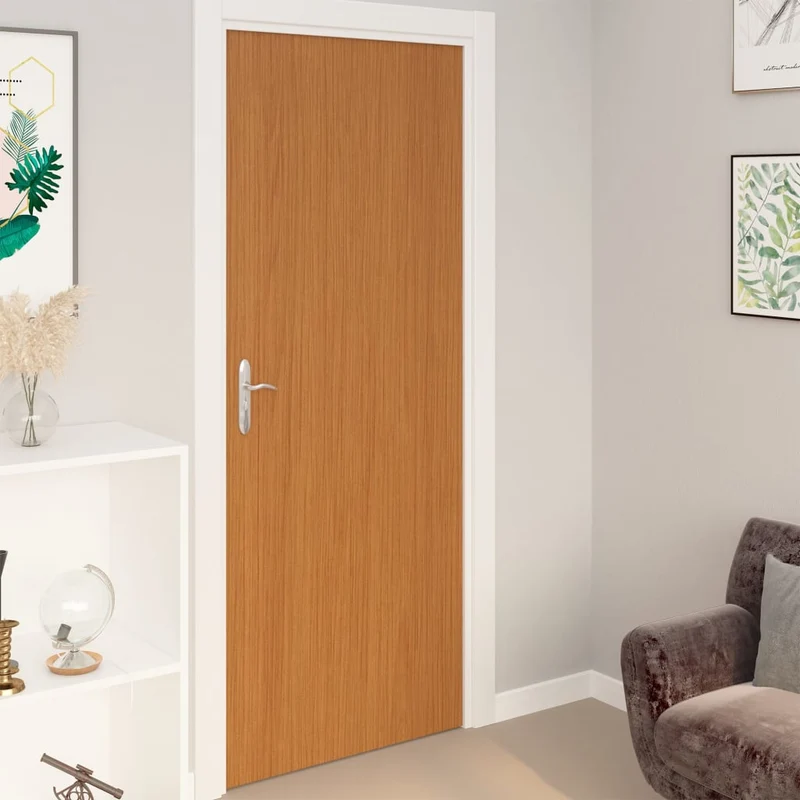 Lot de 2 films autoadhésifs pour portes Chêne clair 210x90 cm PVC DEC022131