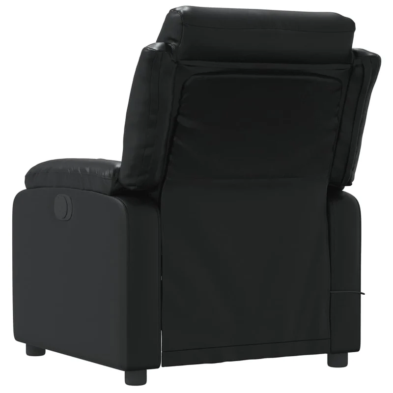 Fauteuil de relaxation TV fonction massage inclinable 6 points de massage en PVC noir DEC027031