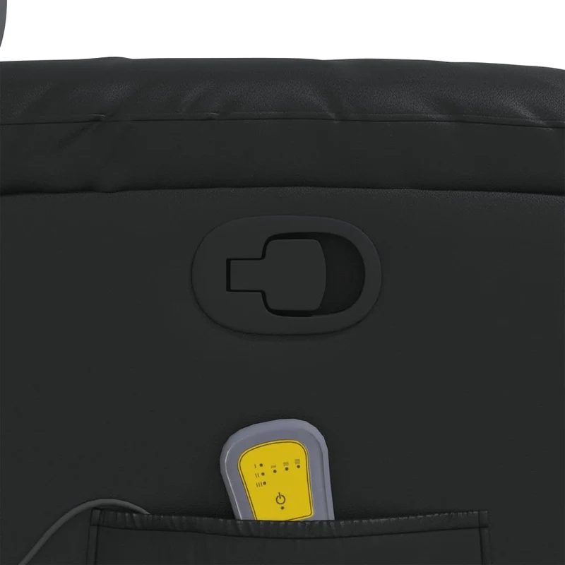 Fauteuil de relaxation TV fonction massage inclinable 6 points de massage en PVC noir DEC027031