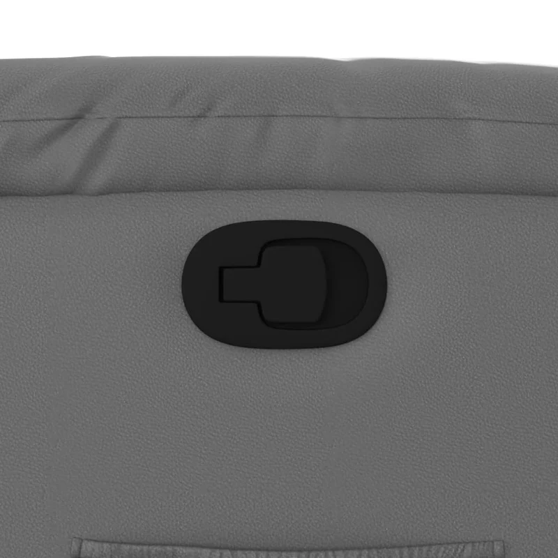 Fauteuil relax TV rembourrage confortable fonction d'inclinaison manuelle en PVC gris DEC027986