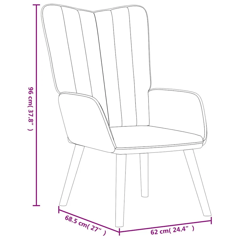 Fauteuil lounge chaise de canapé design moderne avec repose-pied en velours rose DEC026545