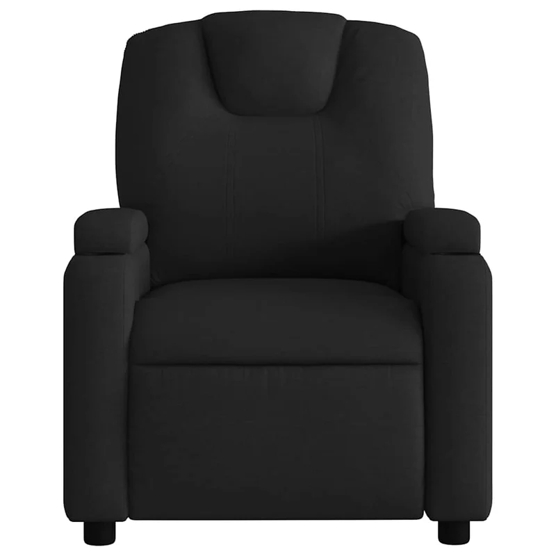 Fauteuil de relaxation TV fonction massage inclinable électrique 6 points de massage en tissu noir DEC027235