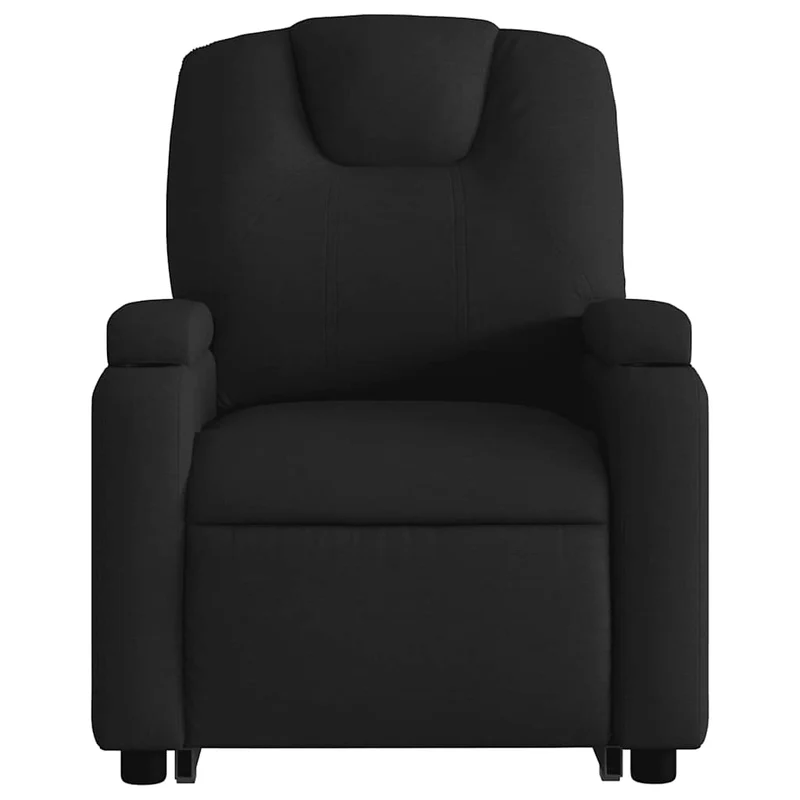 Fauteuil de relaxation TV fonction massage inclinable levage électrique en tissu noir DEC027048