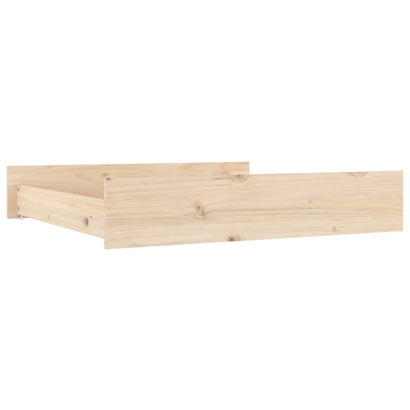 Lot de 2 tiroirs de lit rangement avec roulettes en bois de pin TDL0206839