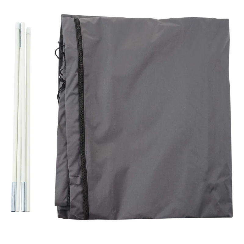 Housse de protection 370 cm pour parasol XXL Couverture avec fermeture éclair – Gris anthracite 04_0007040