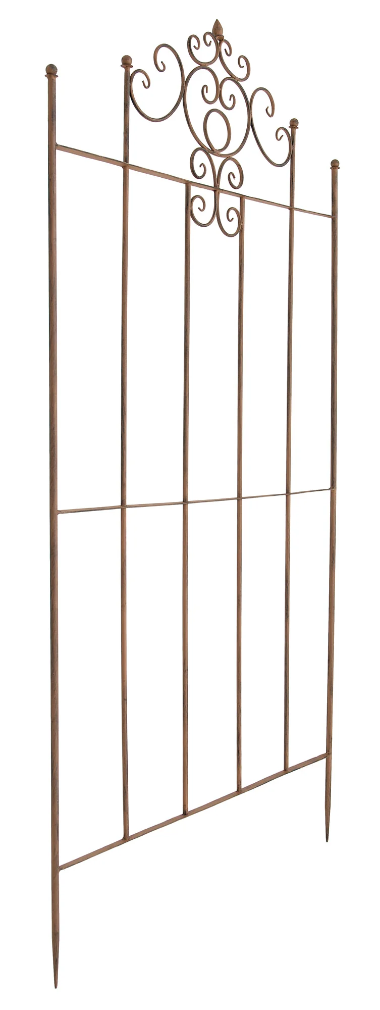 Treillis support pour plantes grimpantes métal marron vieilli 10_0003895