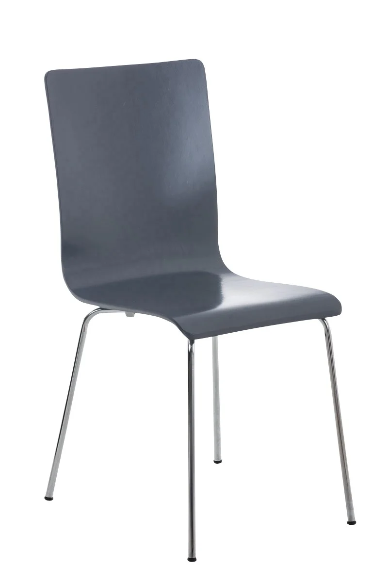 Lot de 2 chaises de cuisine en bois gris et métal CDS10065