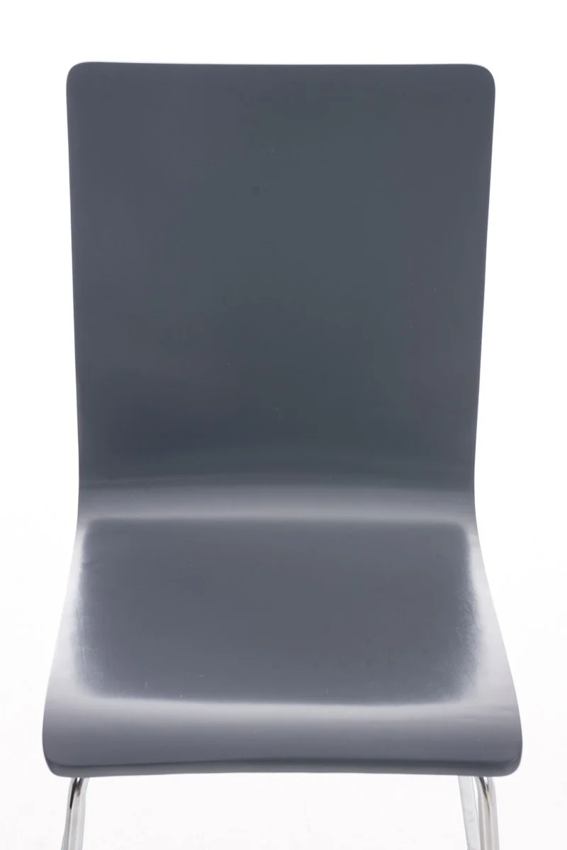 Lot de 2 chaises de cuisine en bois gris et métal CDS10065