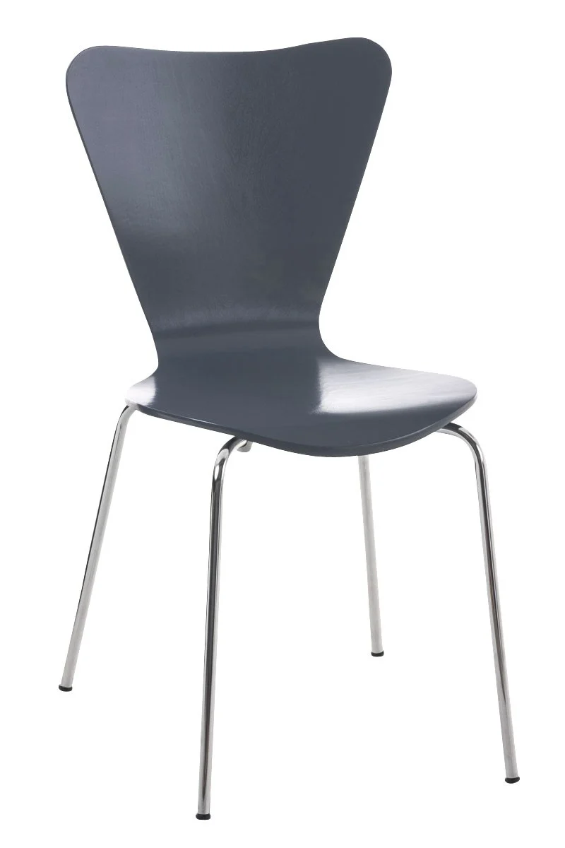 Lot de 2 chaises de séjour bureau en bois gris et métal CDS10012