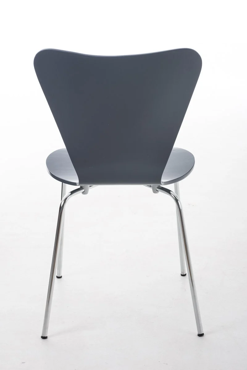 Lot de 2 chaises de séjour bureau en bois gris et métal CDS10012