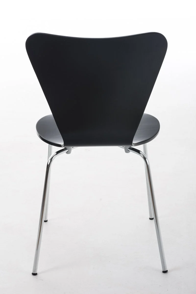 Lot de 2 chaises de séjour bureau en bois noir et métal CDS10014