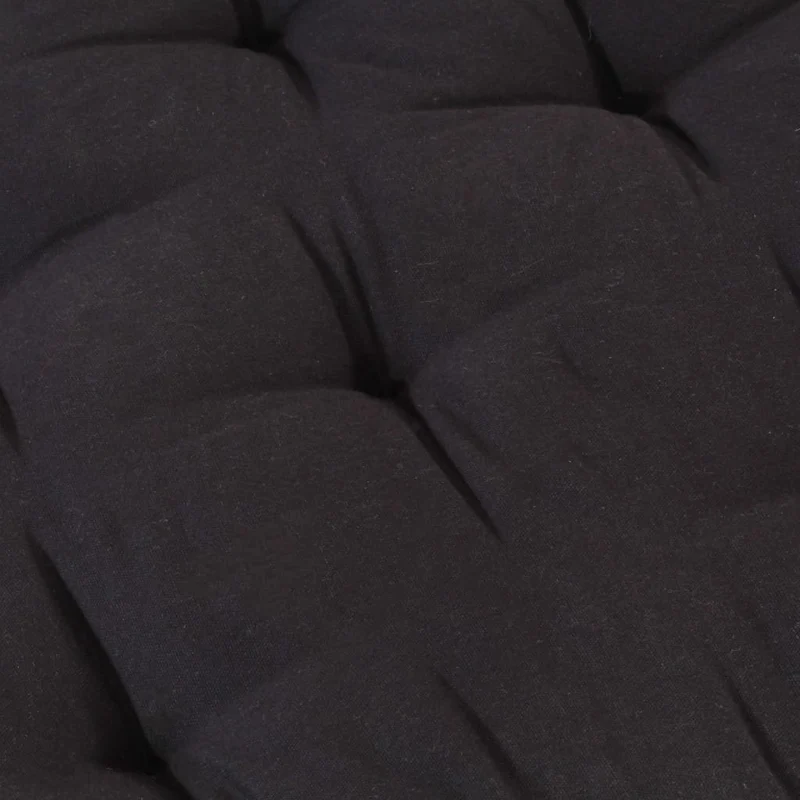coussin de canapé palette 100 % coton 120x80x10 cm noir DEC021808