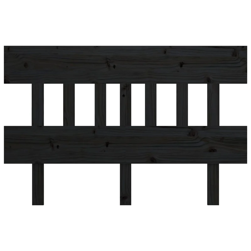 Tête de lit accessoire couchage chambre à coucher meuble 203,5 x 3 x 81 cm bois de pin noir TDL0202164