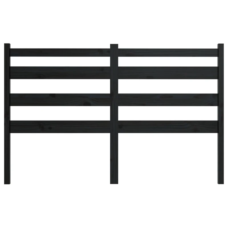 Tête de lit accessoire couchage chambre à coucher meuble 166 x 4 x 100 cm bois de pin noir TDL0202204