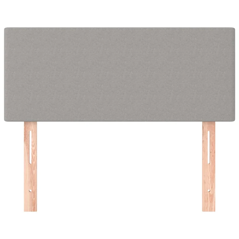 Tête de lit accessoire couchage chambre à coucher meuble 100 x 5 x 78/88 cm tissu gris clair TDL0203232