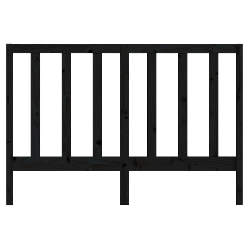 Tête de lit accessoire couchage chambre à coucher meuble 126 x 4 x 100 cm bois de pin noir TDL0202338