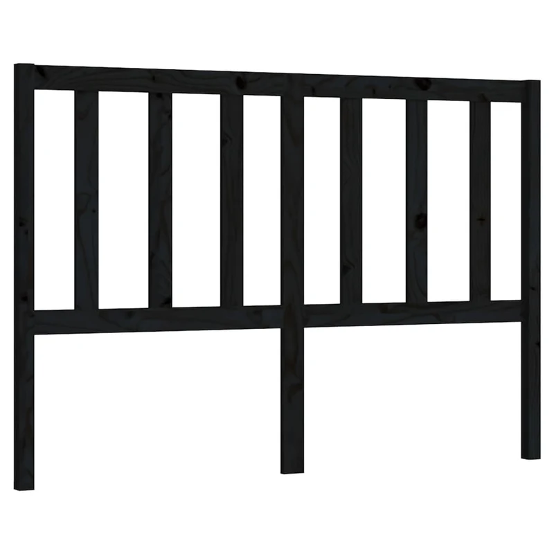 Tête de lit accessoire couchage chambre à coucher meuble 126 x 4 x 100 cm bois de pin noir TDL0202337